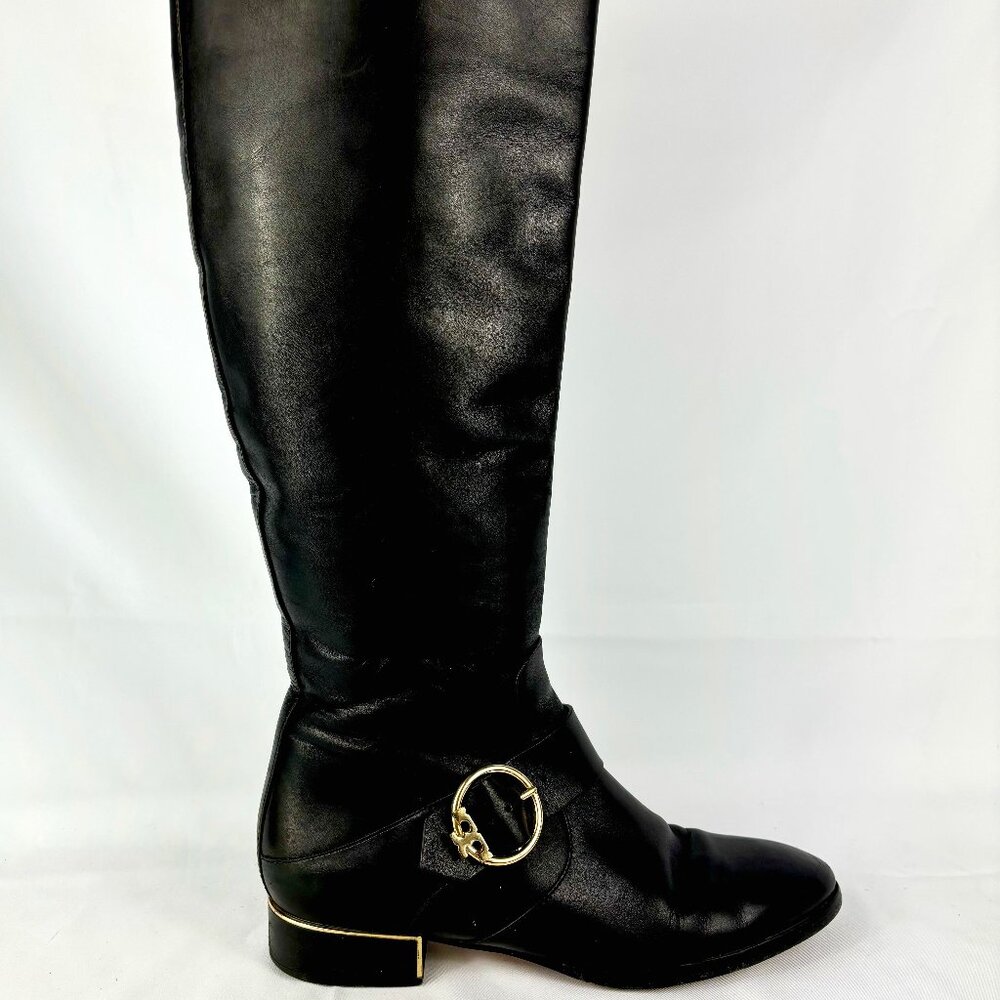 PRICE DROP! Tory Burch Sofia Buckled Women's black leather riding boots 10.5